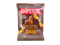 Bulvių traškučiai CHIPSTER'S, banguoti, BBQ vištienos sparnelių skonio, 60 g