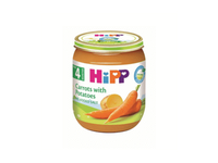 Ekologiš. ankstyvųjų morkų ir bulvių tyrelė HIPP, nuo 4 mėn., 125 g