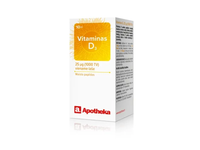 APOTHEKA VITAMINAS D3 25µg (1000 IU) lašai, 10ml
