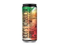 Gaivusis arbatos gėrimas RUDY'S Kombucha, mangų ir pasiflorų skonio, 0,33 l, skardinė