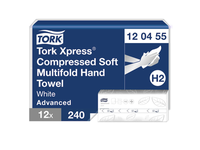 120455 Popieriniai rankšluosčiai TORK H2 Xpress Multifold, 2 sl., baltos sp., 240 serv.
