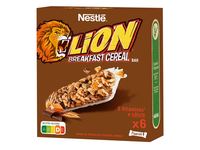Pusryčių batonėlis NESTLE LION, 6 x 25 g