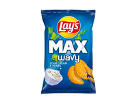 Bulvių traškučiai LAY'S MAXX WAVY, grietinės ir žolelių sk., 120 g