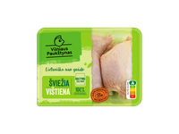 Šviežios broilerių, užaugintų be antibiotikų, šlaunelės, 500 g
