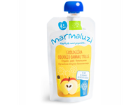 Ekol. obuolių ir ban. tyrelė MARMALUZI, 90 g