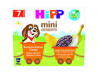 Ekologiškas desertas su bananais, kakava ir kremu HiPP
