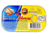 Menkių kepenėlės RIGA TRADITIONS, savo aliejuje, 121 g