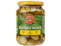Marinuoti agurkai KĖDAINIŲ griežinėliais, 680g/390g