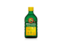 MOLLERS OMEGA-3 skysti žuvų taukai citrinų skonio, 250 ml
