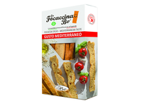 Duonos lazdelės FOCACCINA, Gusto Mediterraneo, su pomidorais, žolelėmis, 100 g