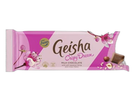 Pieninis šokoladas GEISHA su traškiais dribsniais, 100 g