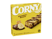 Javainių batonėlis CORNY su bananais ir pien.šok.glaistu, 6 vnt.
