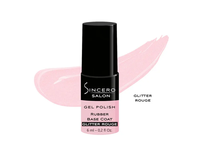 Rubber bazė glitter rouge 6ml SINCERO SALON 
