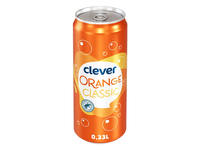 Apelsinų skonio gazuotas gėrimas CLEVER, 0,33 l