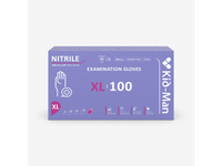 Vienkartinės pirštinės KID-MAN, violetinės, nitrilinės, dydis XL, nepudruotos,100 vnt
