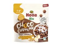 „Holle“ ekologiški traškūs sausi pusryčiai su kakava CHOCO CHIPMUNK.