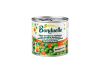Žirneliai su morkomis kubeliais BONDUELLE, 400 g / 240 g