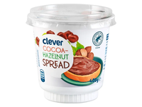 Lazdynų riešutų ir kakavos kremas CLEVER, 400 g
