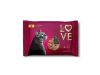 Kačių ėdalas su višt. pad. MY LOVE, 4 x 85 g