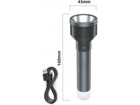 Pilkas žibintas PLATINET (3W 1200MAH), 1vnt.