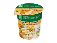 Ekologiška avižinė košė AUGA su bananais ir abrikosais, 60 g