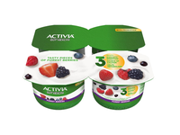 Jogurtas su miško uogomis ACTIVIA, 4 x 120 g, 2,9 % rieb., 480 g