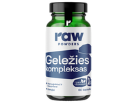 RAW POWDERS Geležies kompleksas PLUS, 60 kapsulių