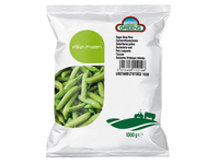 Šaldytų žaliųjų žirnelių ankštys GREENS, neskaldytos, 1 kg