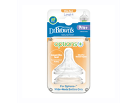 DR.BROWN'S IV lygio žindukai OPTIONS+, silikoniniai, 9 mėn., plačiu kakleliu N2