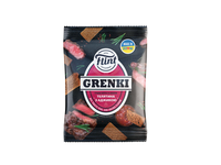 Duonos džiūvėsėliai FLINT, ruginiai, veršienos skonio, su adžika padažu, 80 g