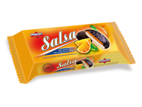 Sausainiai PRIMART Salsa, glaisyti, su apelsinų įdaru, 130 g