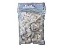 Šaldytos baltakojės blyškiosios krevetės, nevirtos, be galvų, su kiautais, EP,16-20, 25% glaz.,750 g