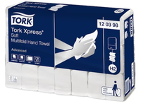 120398 Popieriniai rankšluoščiai TORK H2 Xpress Multifold Soft, 2 sl., baltos sp., 180 serv.