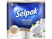 Tualetinis popierius SELPAK Deluxe Cotton Enr, 130 lapų, 3 sluoksniai, 8 vnt.