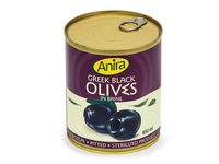 Graikiškos juodosios alyvuogės be kauliukų ANIRA, 820 g
