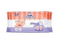 Drėgnos servetėlės PANDA, 64 vnt.