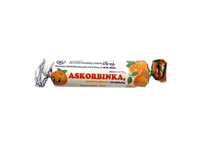 Apelsinų skonio maisto papildas ASKORBINKA, 10 tabl./pak.