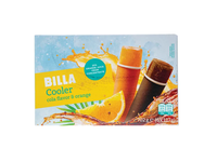 Kolos ir apelsinų skonio valgomieji ledai BILLA COOLER, 6X110 ml