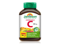 JAMIESON VITAMINAS C MIX, 500 mg, 120 kramtomųjų tablečių