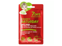 7 DAYS lakštinė veido kaukė ROMANTIŠKAS ŠEŠTADIENIS, 28 g, 1 vnt.