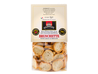 Krekeriai Bruschette GOURMANTE, su česnakais ir raudonėliais, 150 g
