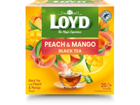 Persikų ir mangų aromato juodoji arbata LOYD, 20x2g