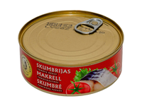 Skumbrė pomidorų padaže BRIVAIS VILNIS, 240 g