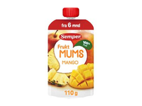 Vaisių tyrė SEMPER su mangais, nuo 6 mėn., 110 g