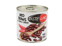 Konservuotos raudonosios pupelės TASTE LAND, čili padaže, 400 g/240 g