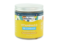 MIUM LAB maisto papildas VITAMINAS D. Nuo 4 metų! 42 guminukai.