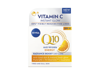 NIVEA Q10 ANTI-WRINKLE ENERGY ŠVYTĖJIMO SUTEIKIANTIS DIENINIS KREMAS SU SPF15, 50 ml