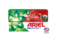 Skalbimo kapsulės ARIEL Extra Clean, 19 skalb.