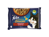 Konservuotas ėdalas katėms FELIX Sensations Sauces, kaimiškas rinkinys, su padažu, 4x85g