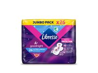 Higieniniai paketai LIBRESSE ULTRA NIGHT LARGE, 26 vnt.